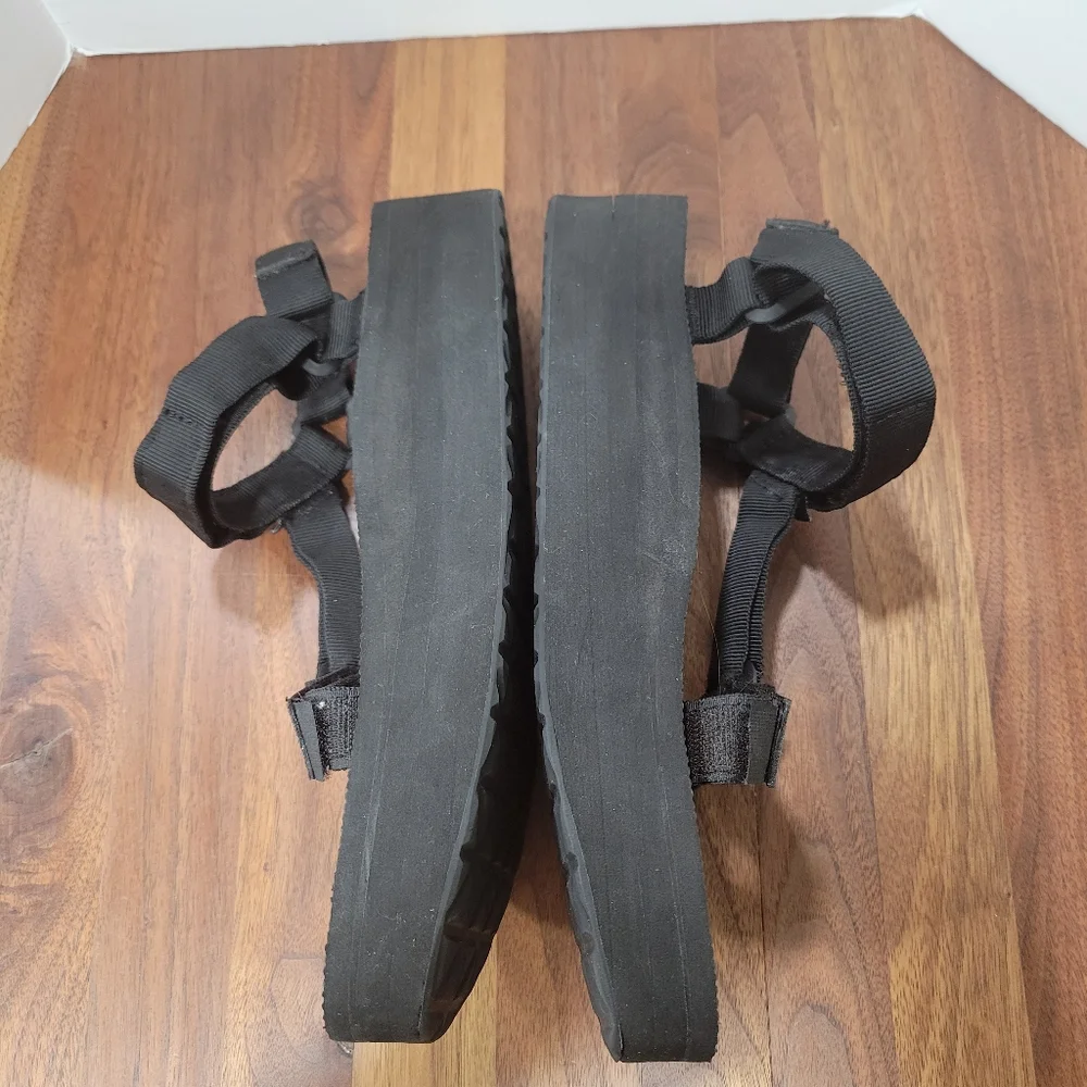 Teva Black Platform Sport Sandals